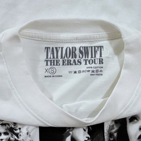 NEW The Eras Tour White Short Sleeve T-Shirt Taylor Swift Official Merch Swiftie - Picture 4 of 9